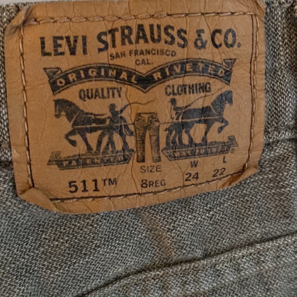 Levi’s Boy’s 511 Slim Fit Performance Cotton Denim Jeans 8 Regular W24” - Picture 5 of 8